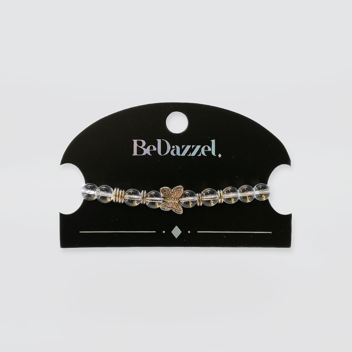Bedazzel Bracelet - 'Clear Crystal Butterfly'