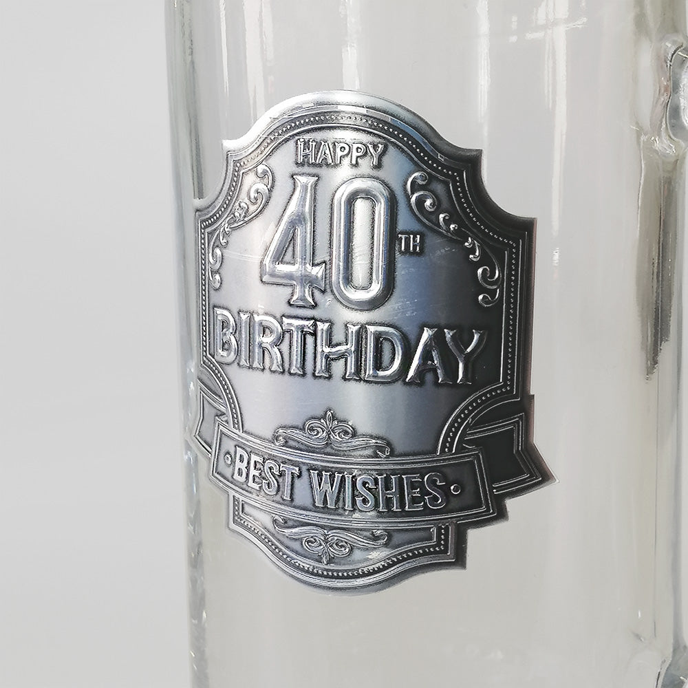 Badged 40th Birthday Stein