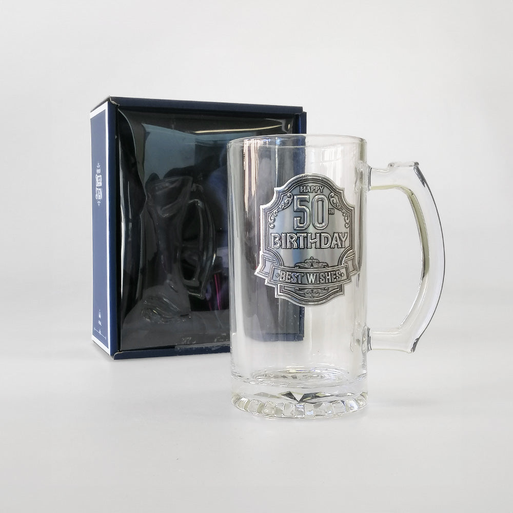 Badged 50th Birthday Stein