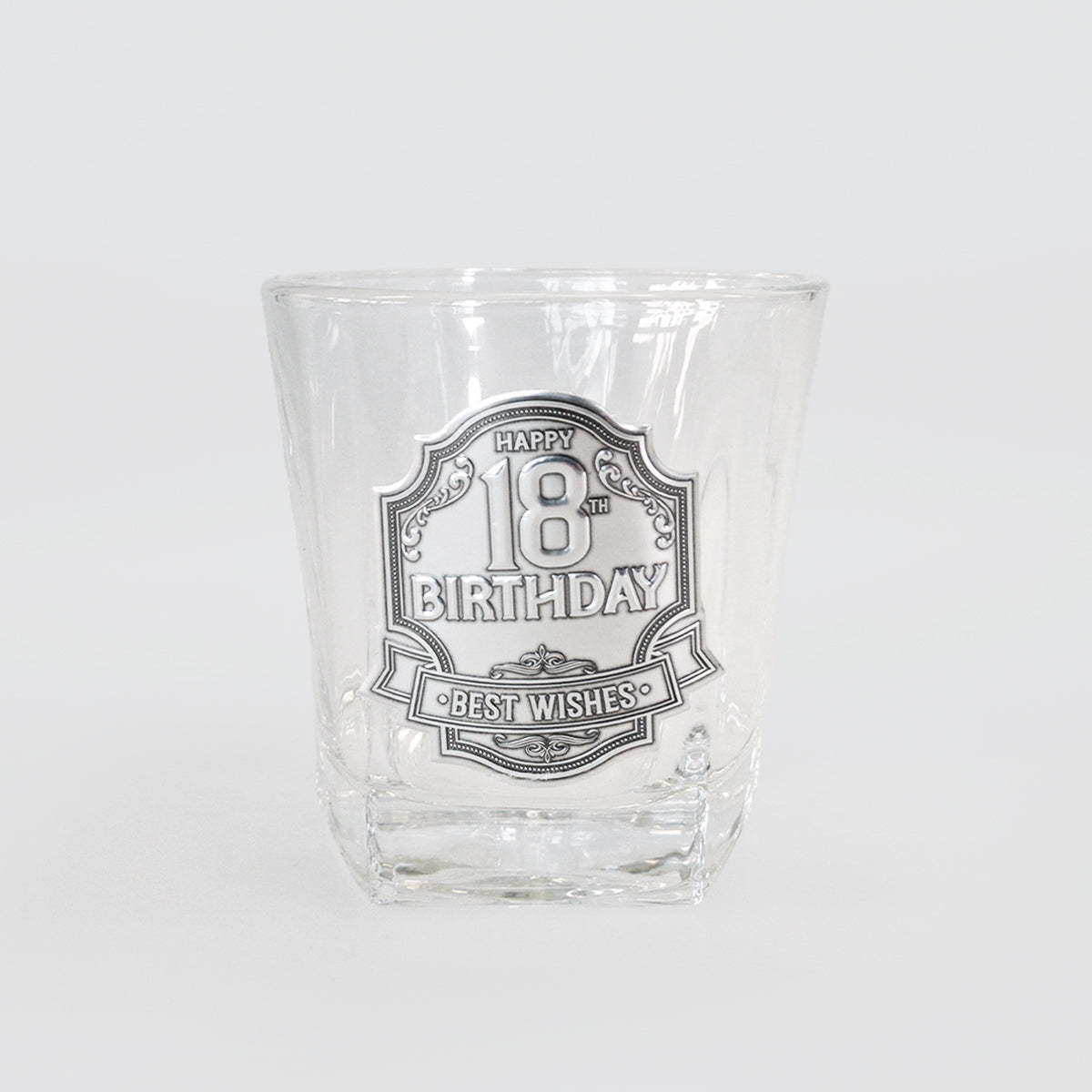 Badged Whiskey Glass - '18th'