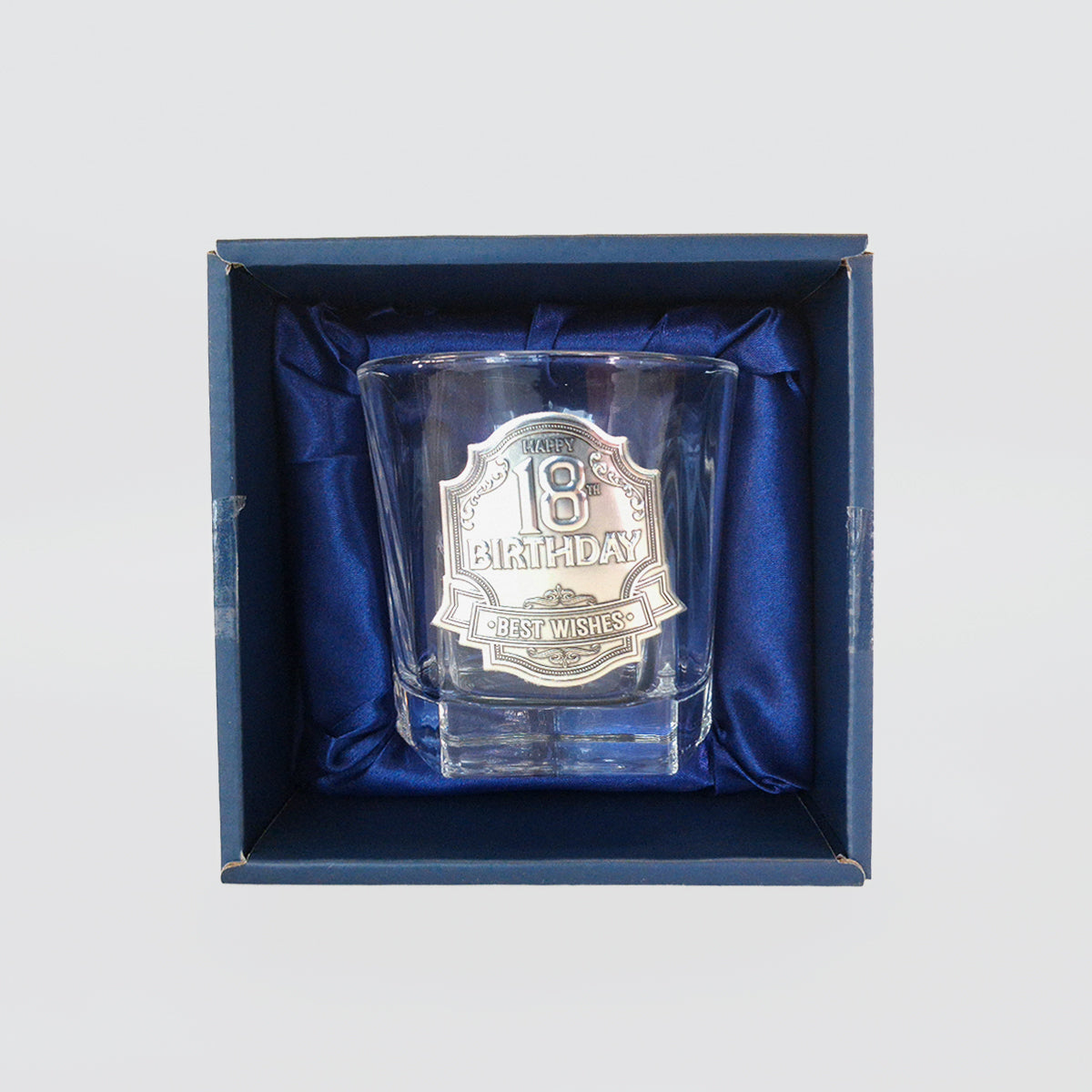 Badged Whiskey Glass - '18th'