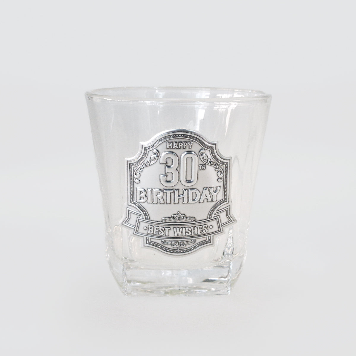Badged Whiskey Glass - '30th'