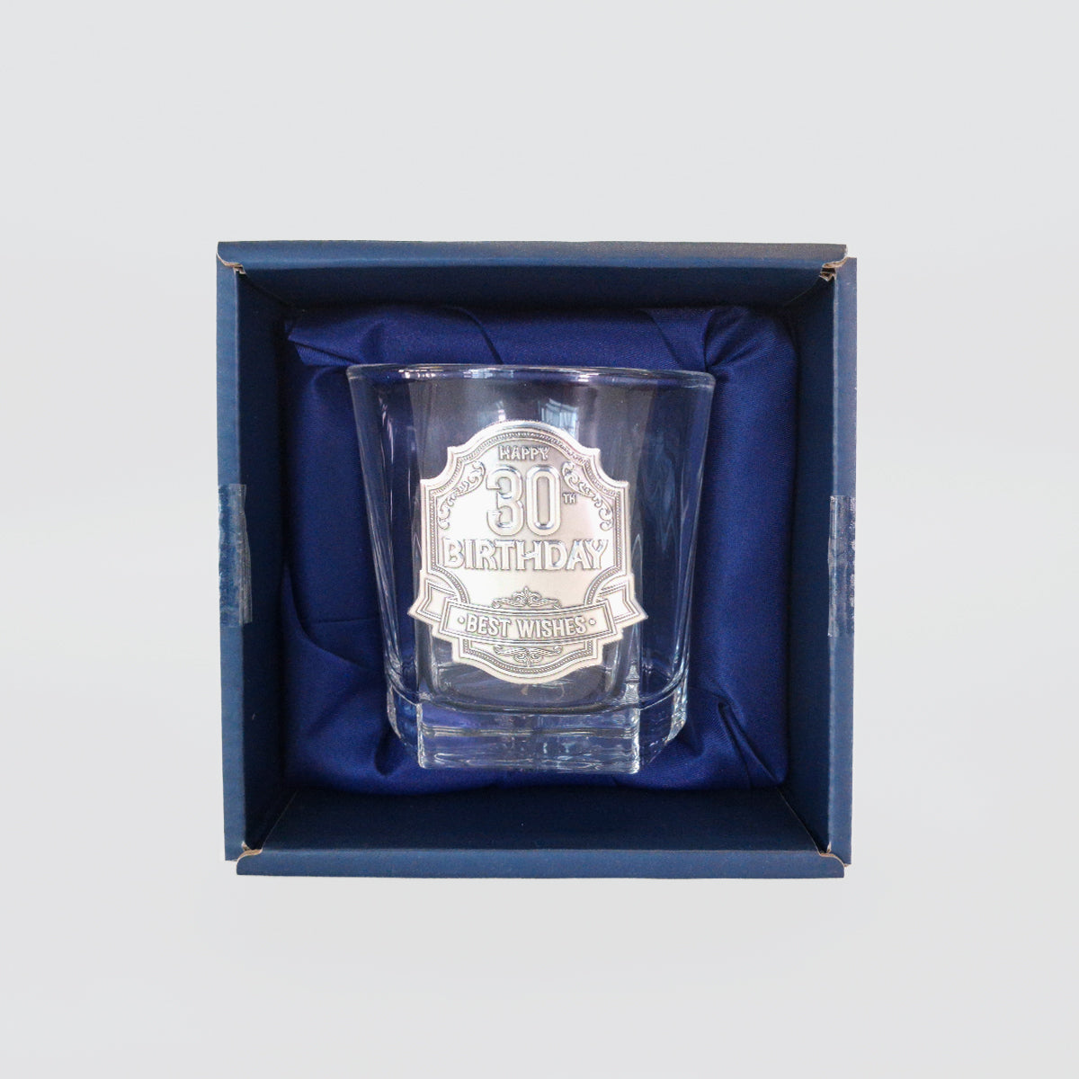 Badged Whiskey Glass - '30th'