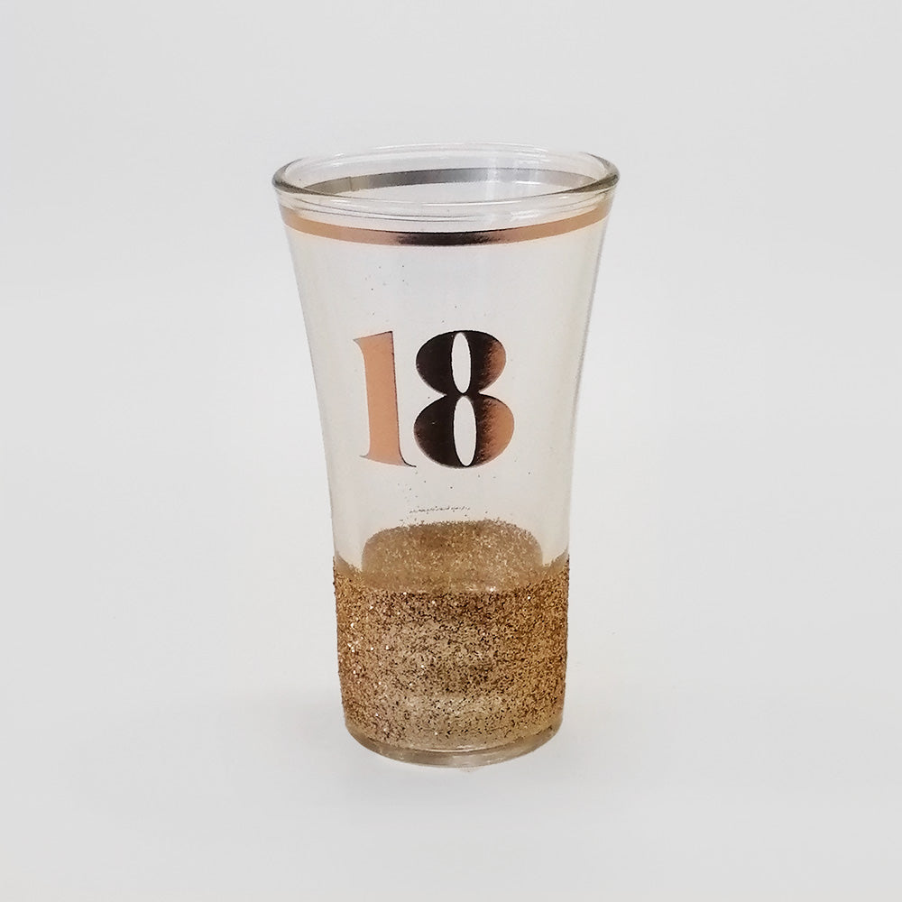 18th Glitter Shot Glass