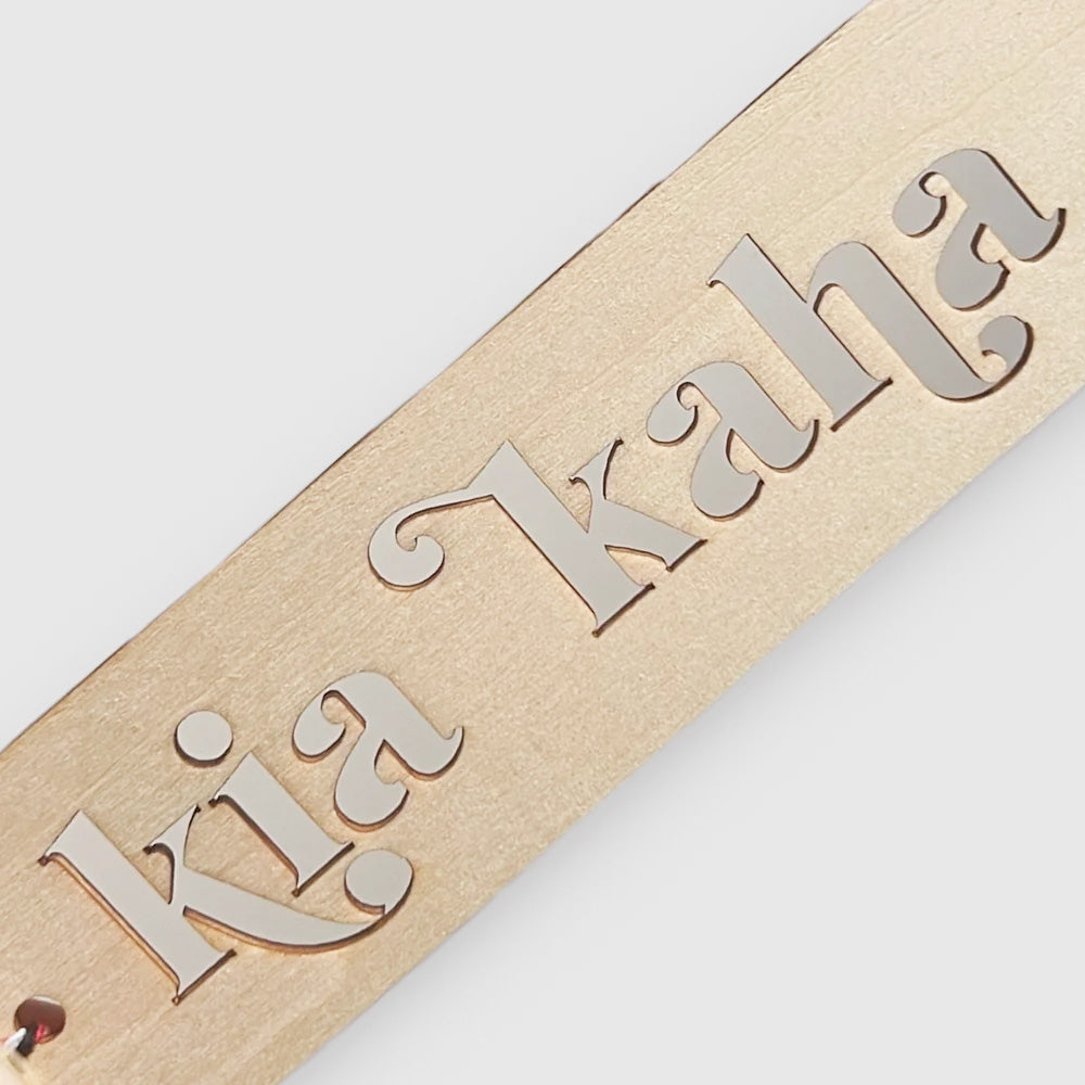 Wooden 'Kia Kaha' Bookmark