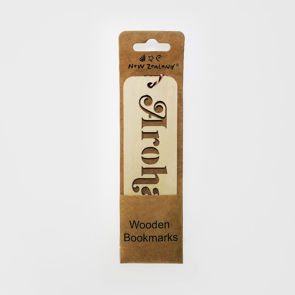 Wooden 'Aroha' Bookmark