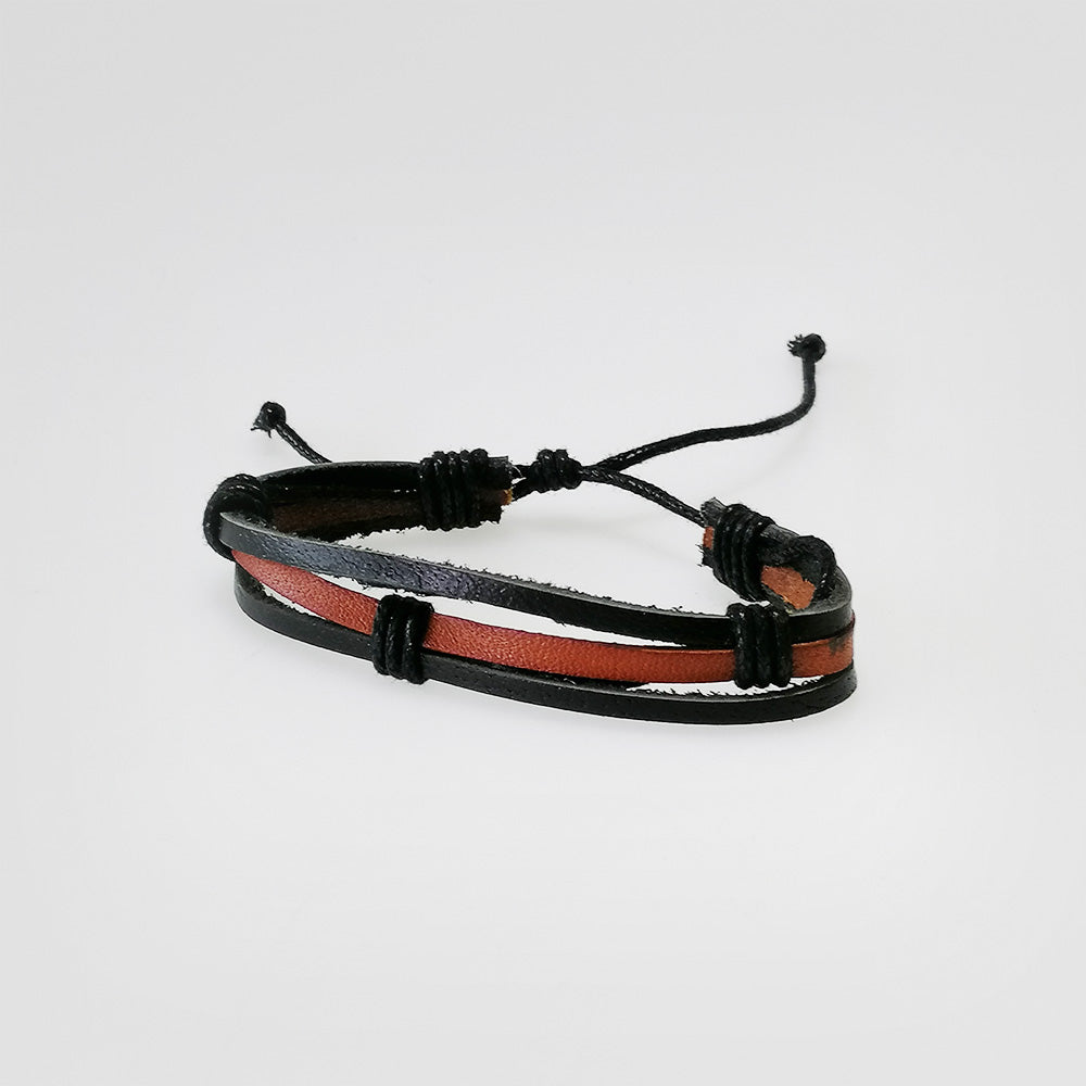 Leather Bracelet - Black & Brown