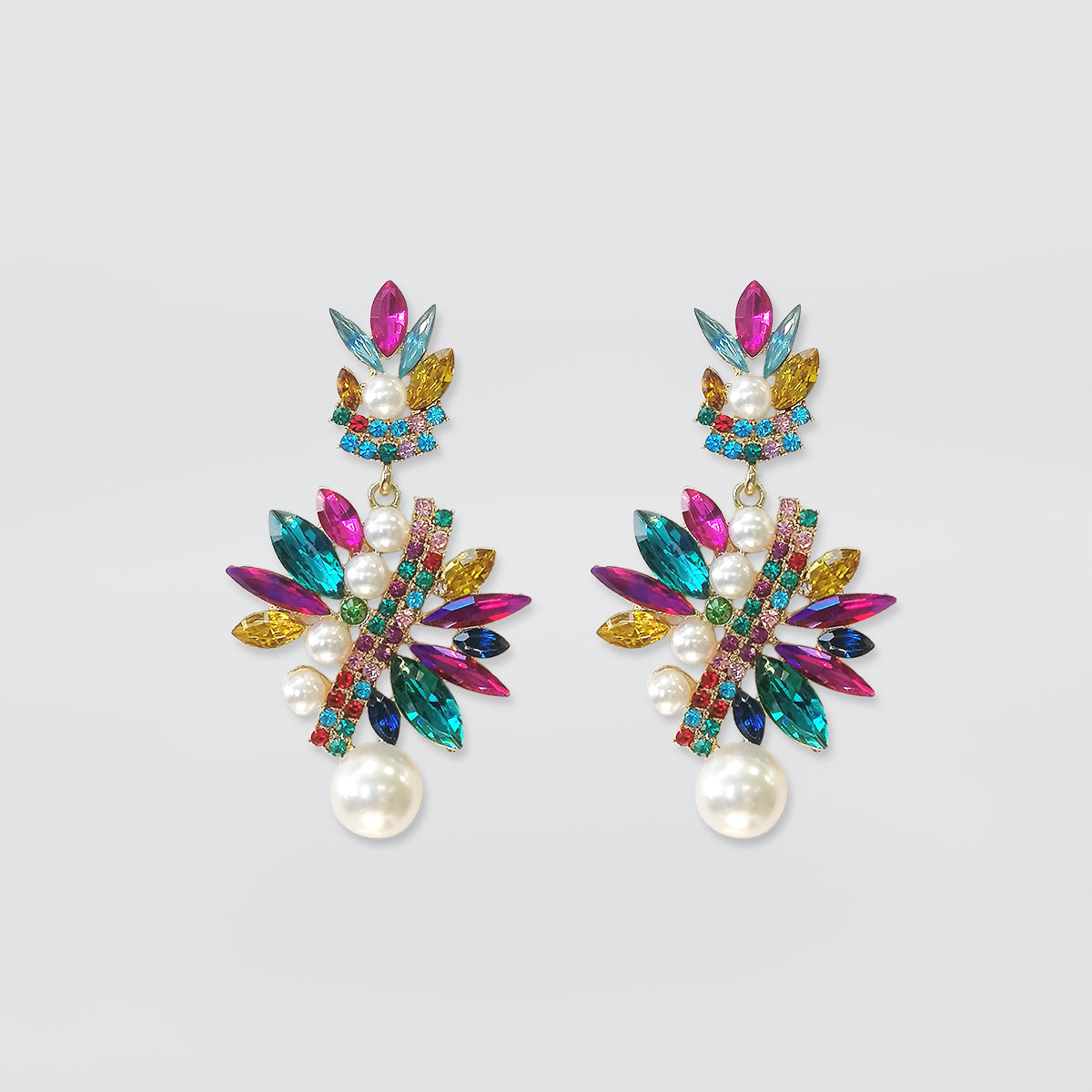Bedazzel 'Diamante Band Multicoloured' Earrings