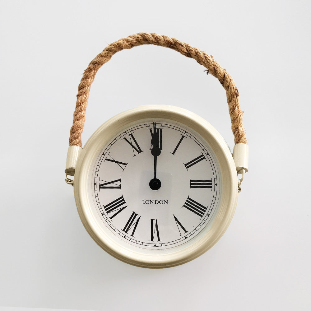 Coloured Rope Clocks Roman - 20cm