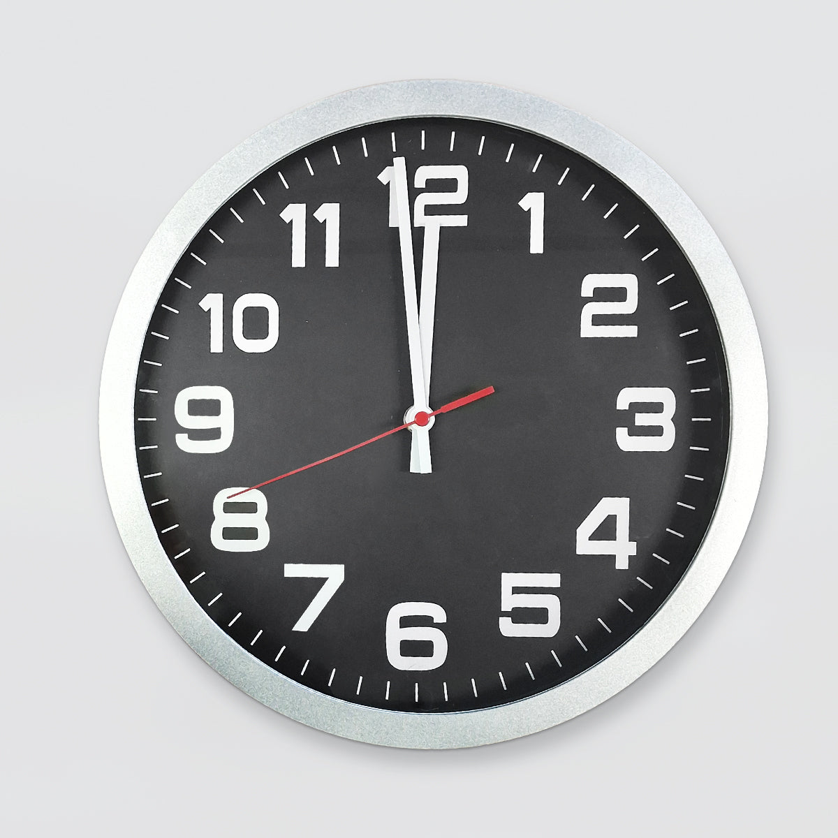 Clock W/ Black Face - 12in