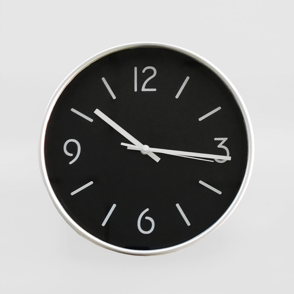 Clock W/ Black Face - 12in