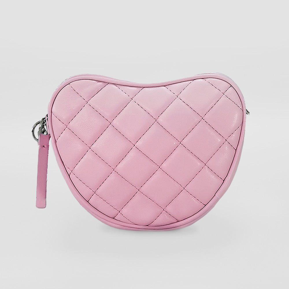 Heart Shaped 'Quilted' Shoulder Purses