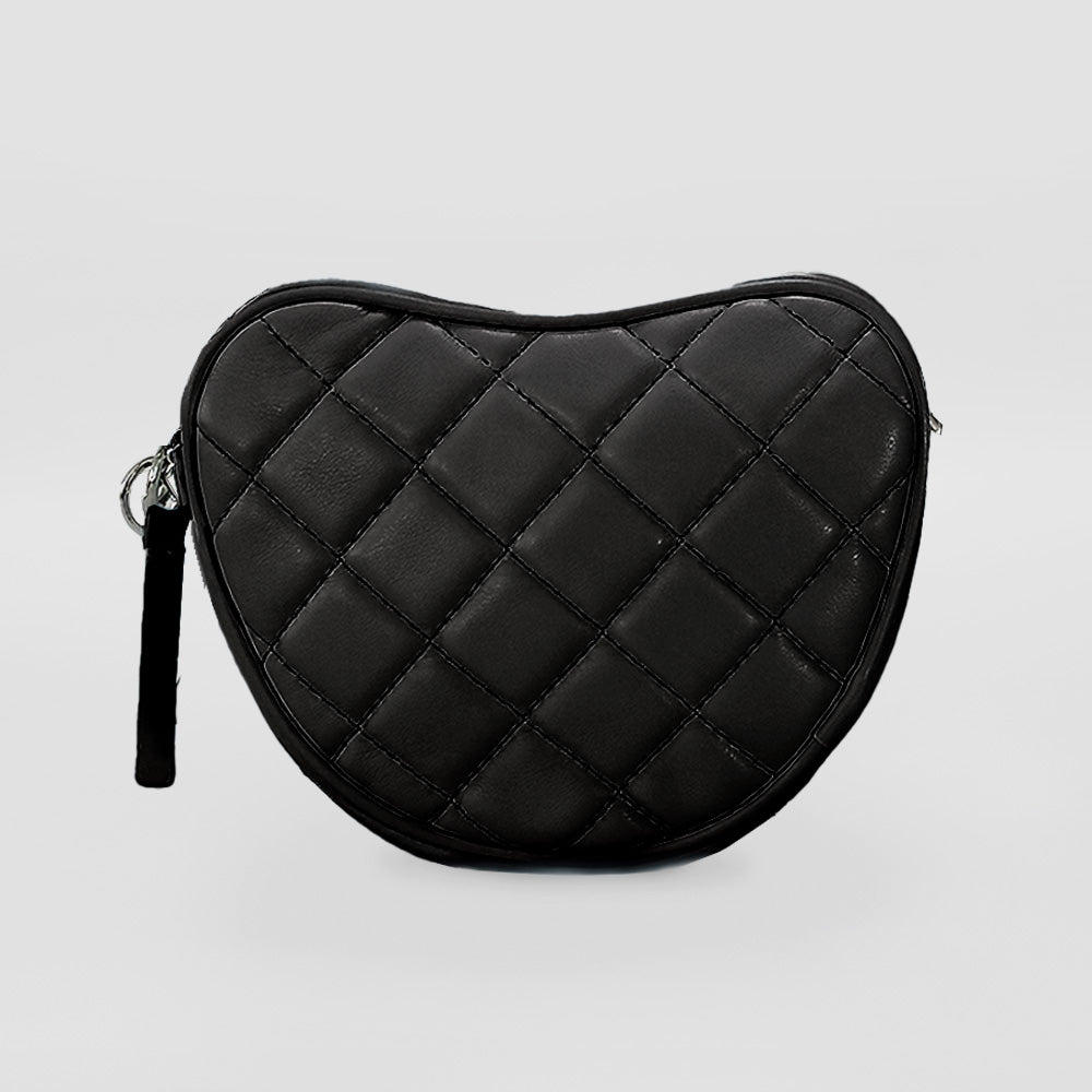 Heart Shaped 'Quilted' Shoulder Purses