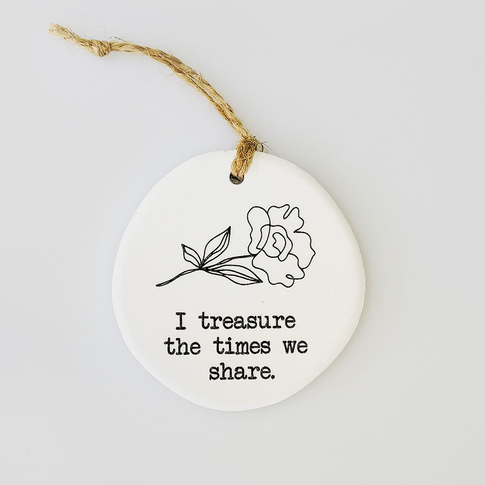 'I Treasure Our Time' Keepsake