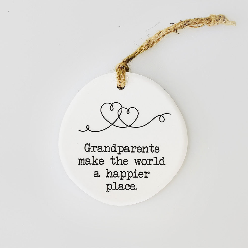 Grand Parents Make The World ' Keepsake