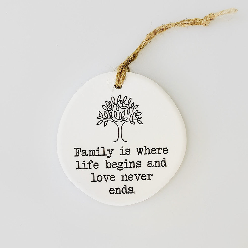 'Family Is Where Life.. ' Keepsake