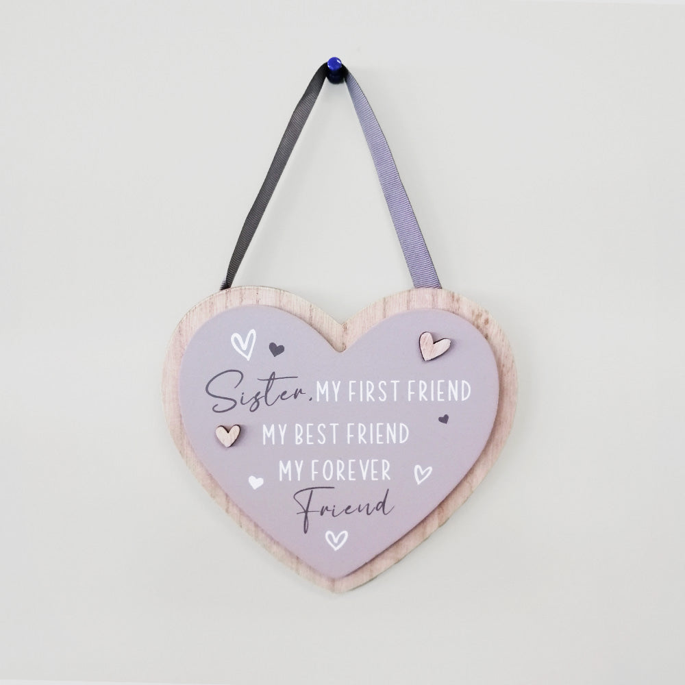 Heart Plaque - 'Sister'