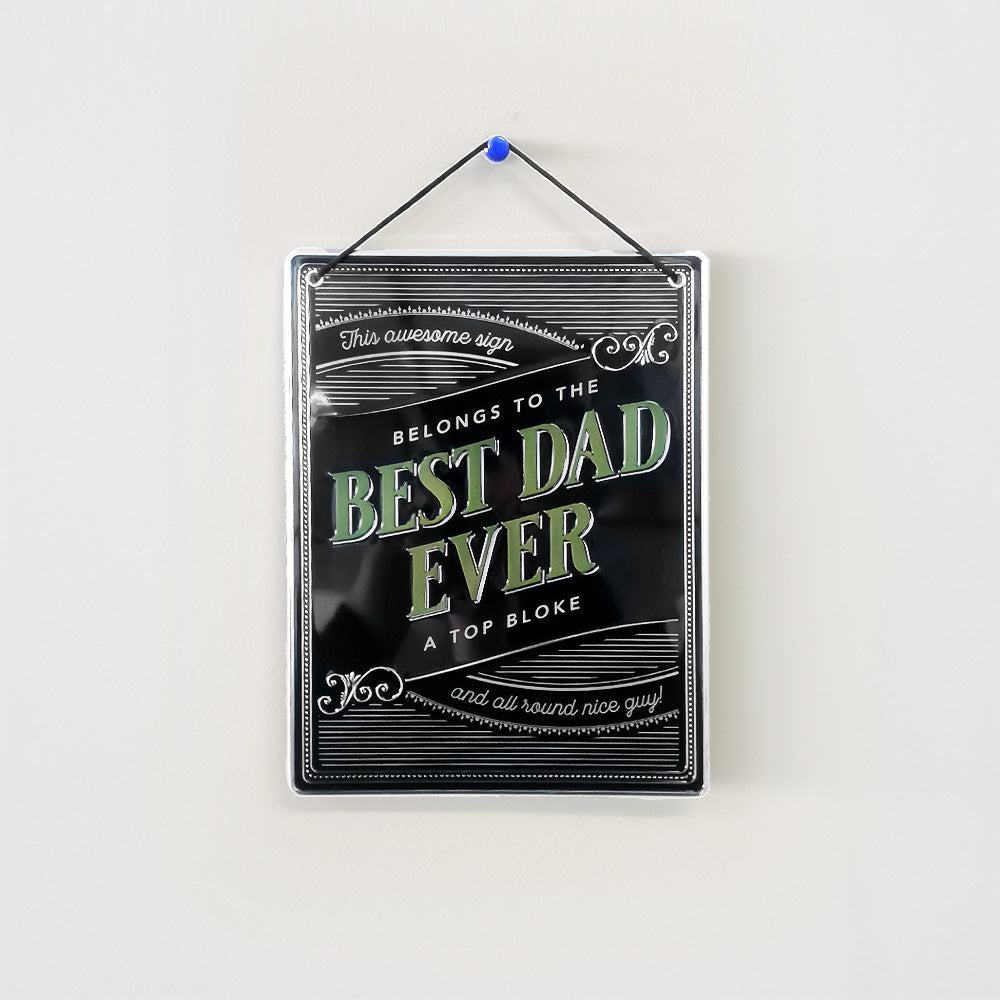 Best Dad' Metal Man Cave Sign