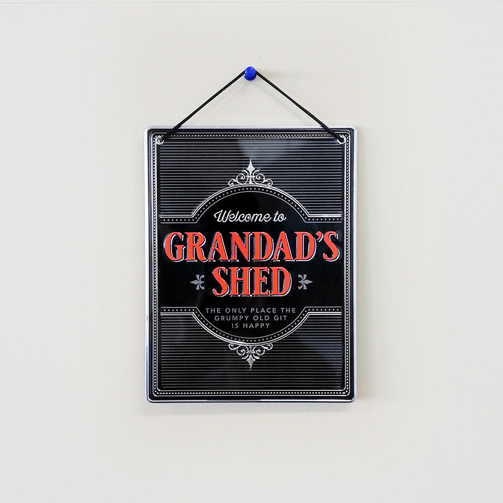 Grandad's Shed' Metal Man Cave Sign