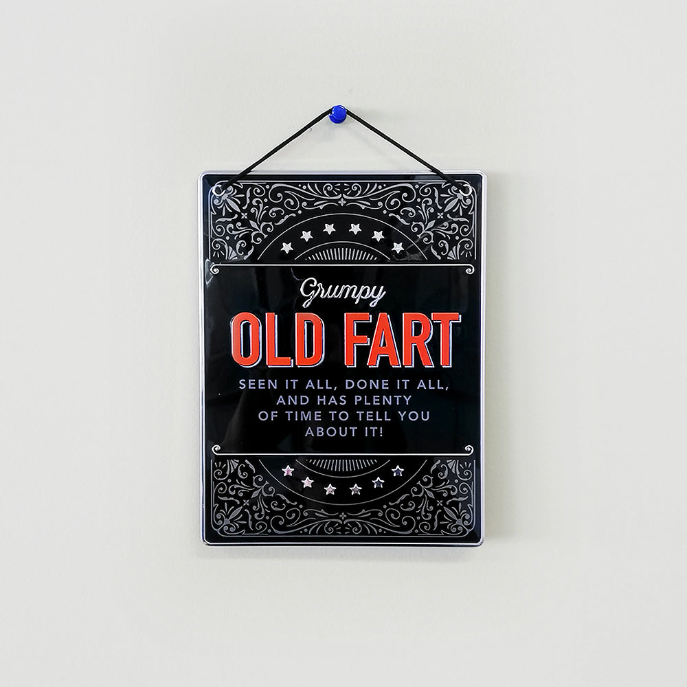 'Grumpy Old Fart' Metal Man Cave Sign