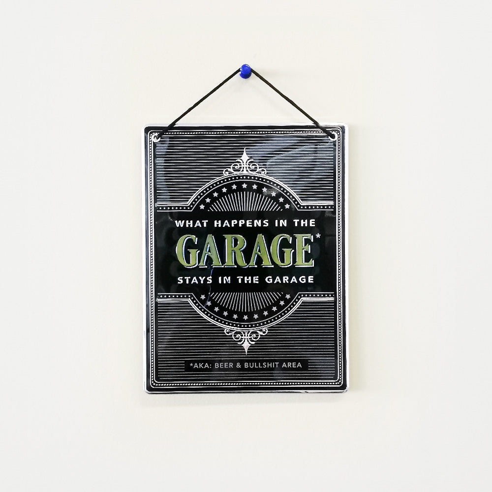 In The Garage' Metal Man Cave Sign