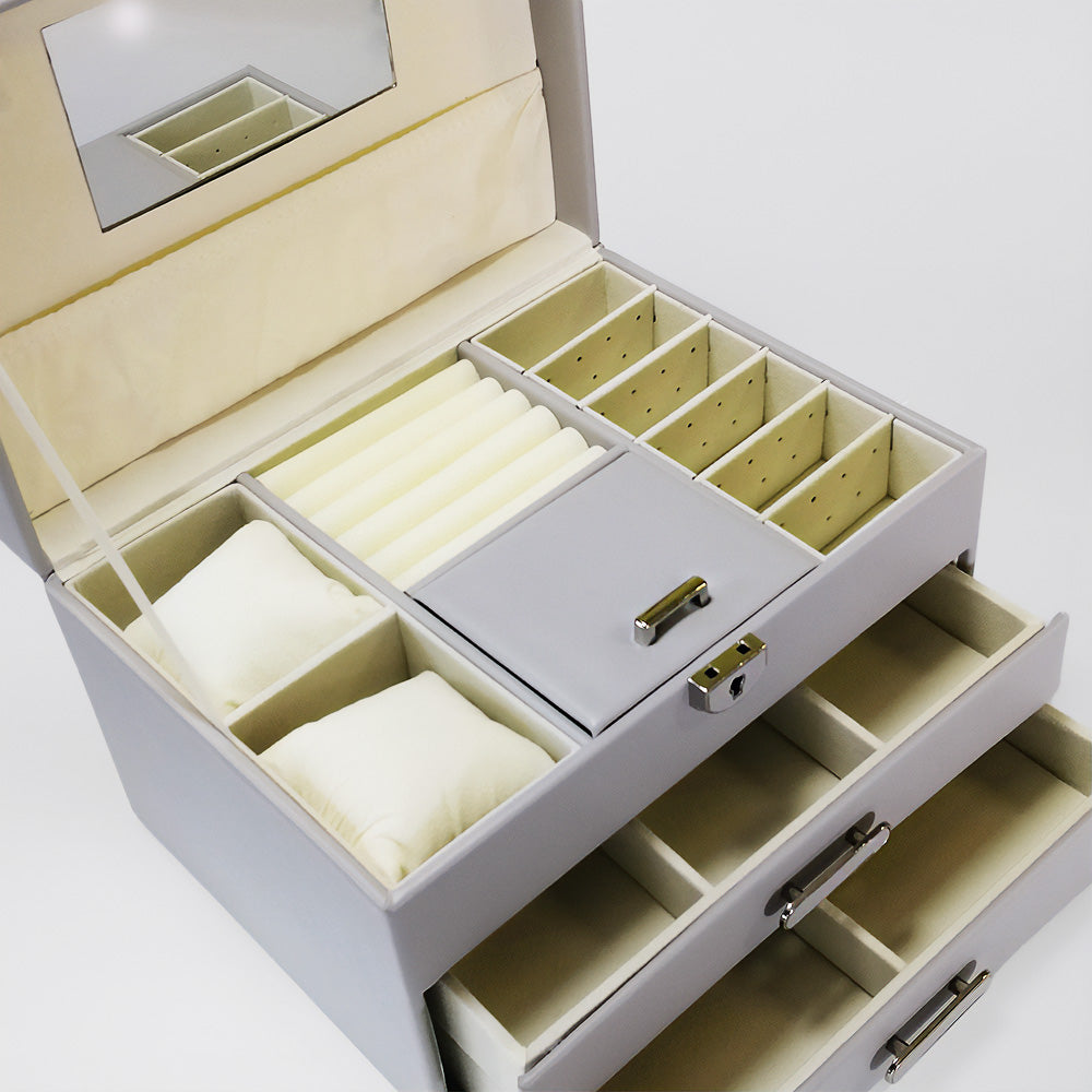 Three Tier Jewellery Boxes With Quilt Tops
