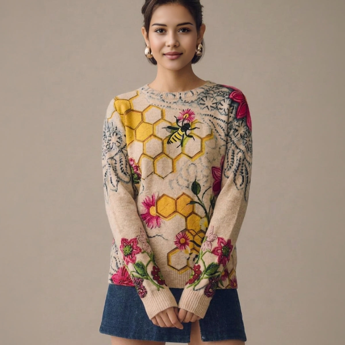 Knitted Top - 'Bees'