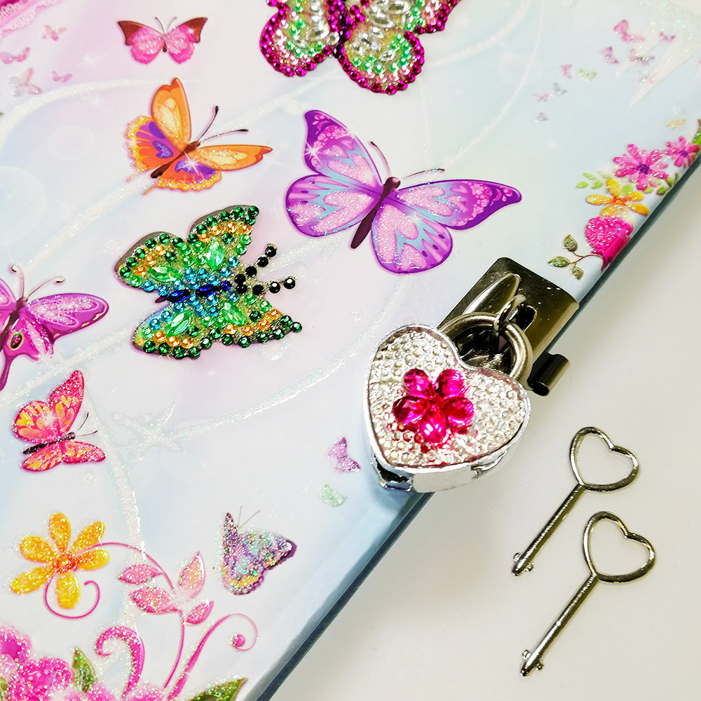 Kids 'Butterfly' Lockable Diary