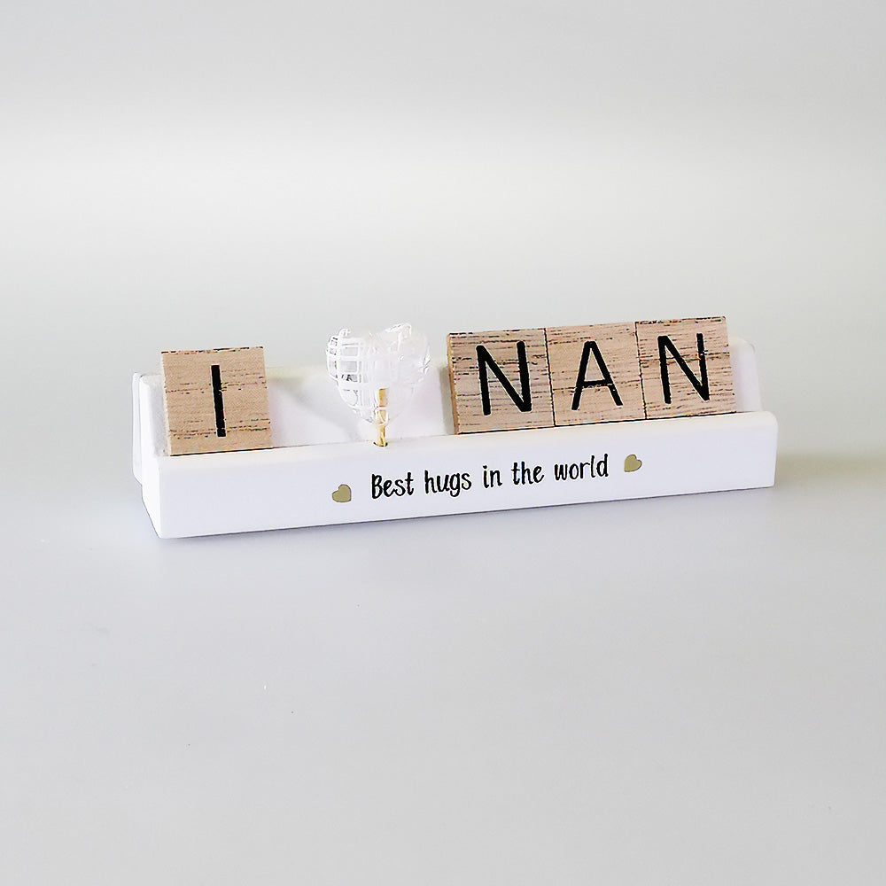 I Love Nan' Scrabble Words - Decor