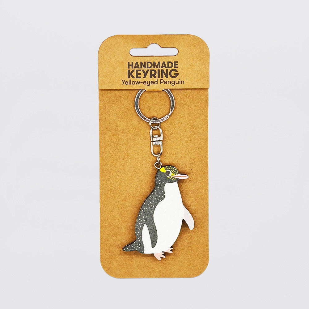 NZ Yellow-Eyed Penguin Keyring