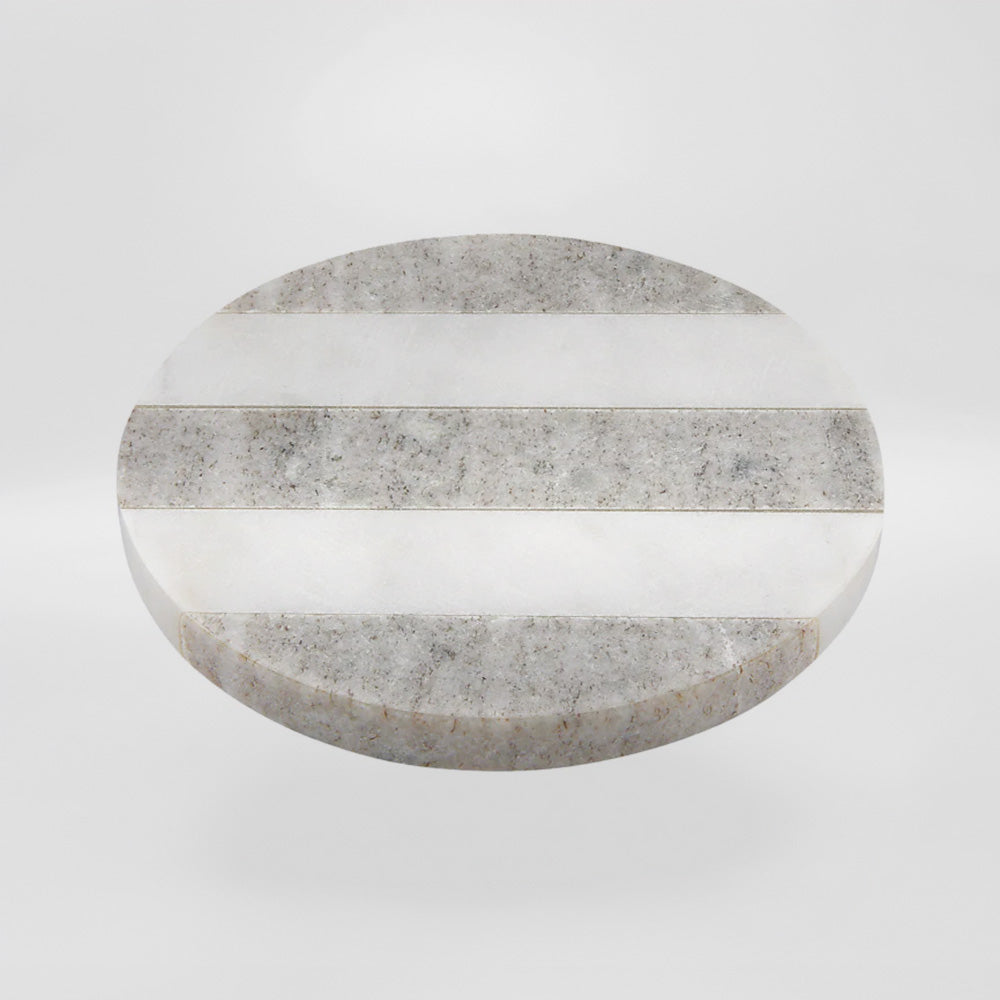 Round Striped Marble Coasters