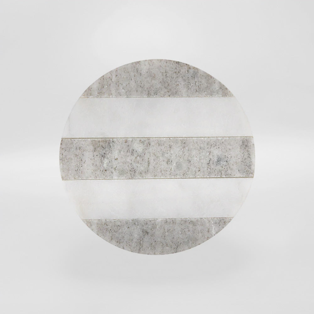 Round Striped Marble Coasters