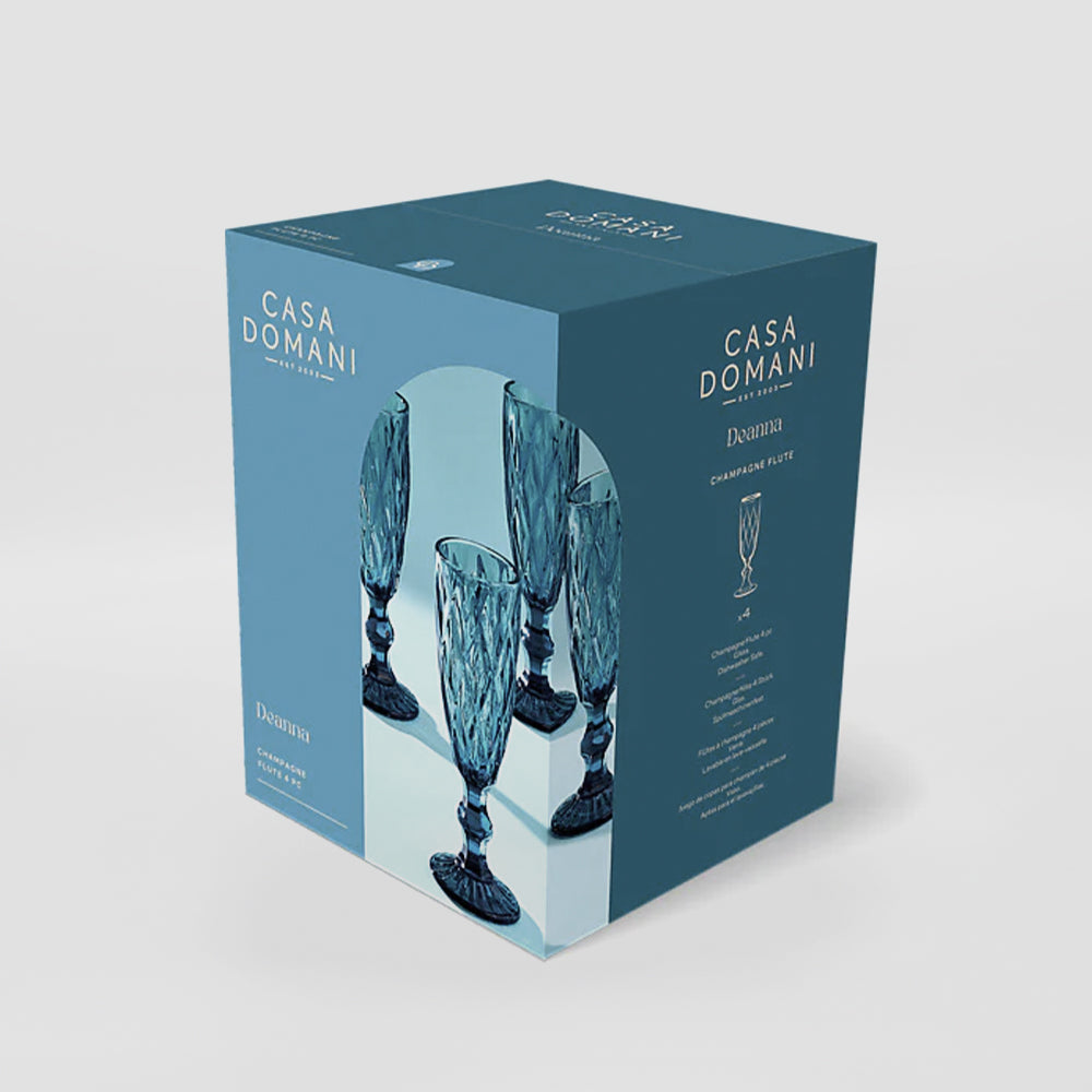 Casa Domani - Champagne Flute Glasses 4pc