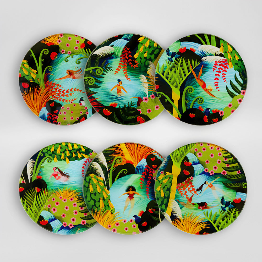 Moana RD - 'Wahine' Glass Coasters