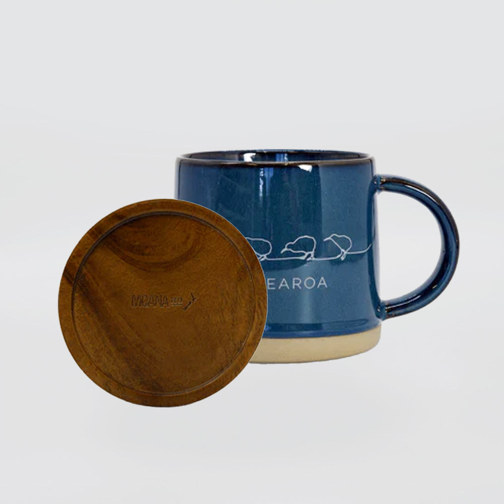Glazed Ceramic Mug 'Kiwis'