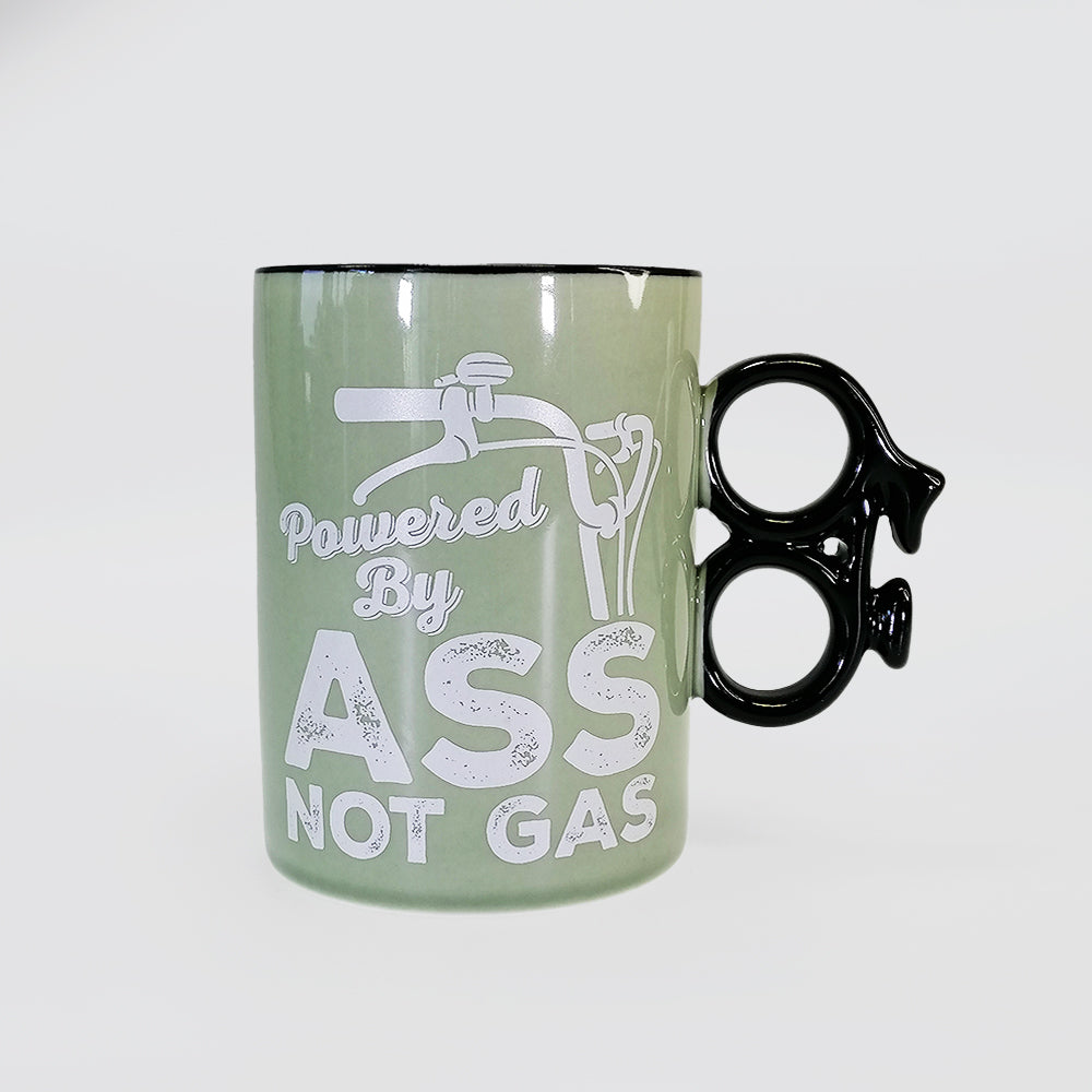 Bike Mug - 'Powered By Ass, Not Gas'