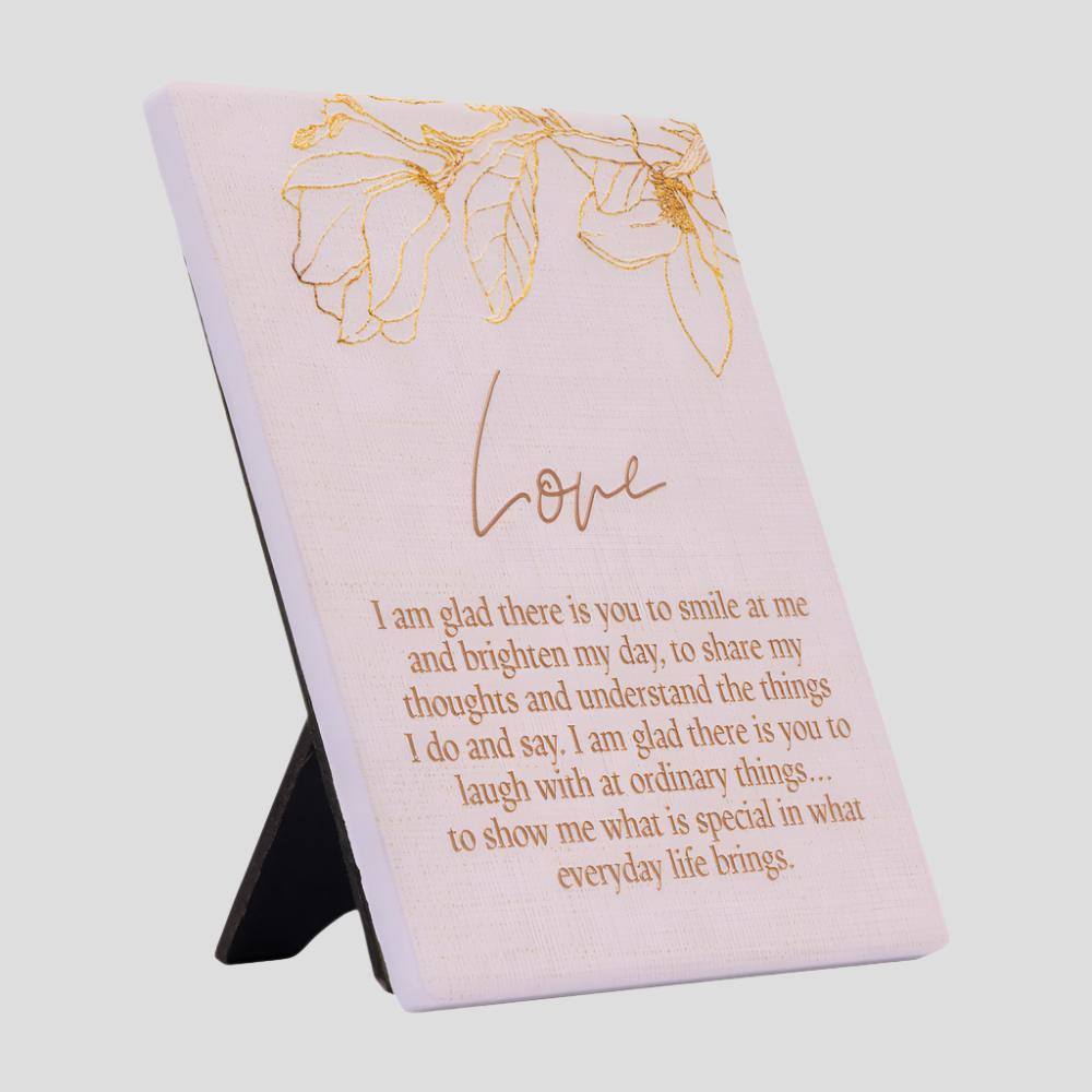 Blossom 'Love' Verse - Plaque