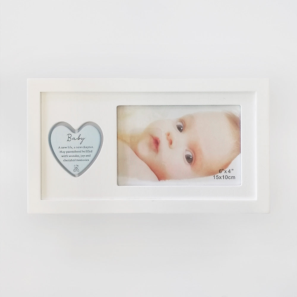 Baby Frame W/ Blue Heart