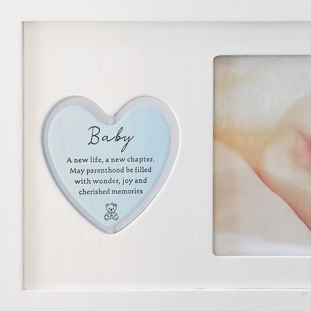 Baby Frame W/ Blue Heart