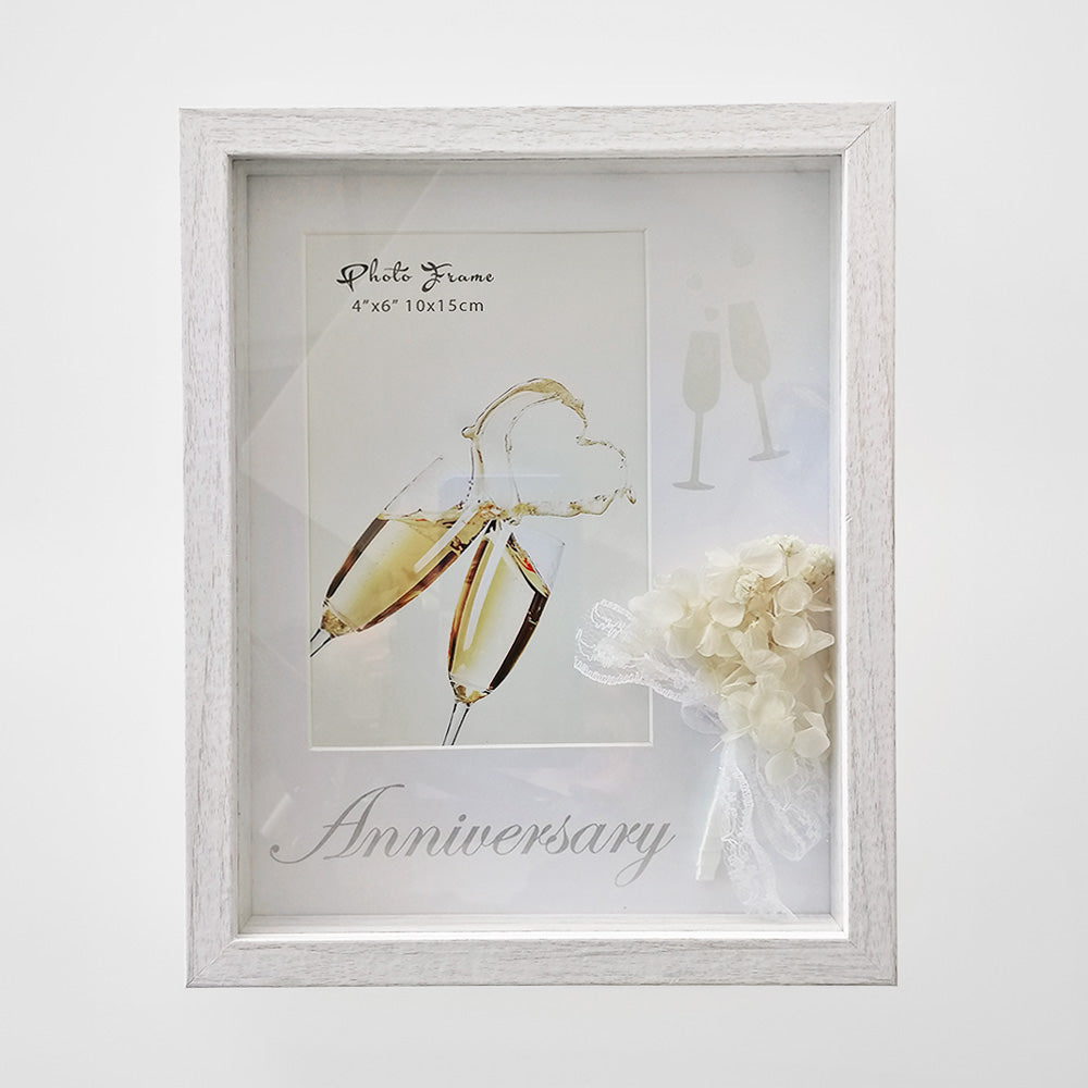 Anniversary Frame W/ Gold Flowers