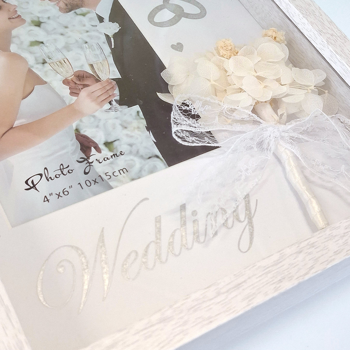 Wedding Frame With Decorative Flower - 4x6