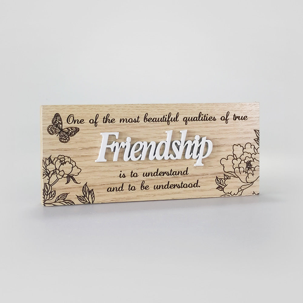 Butterfly Block Sign - 'Friendship'