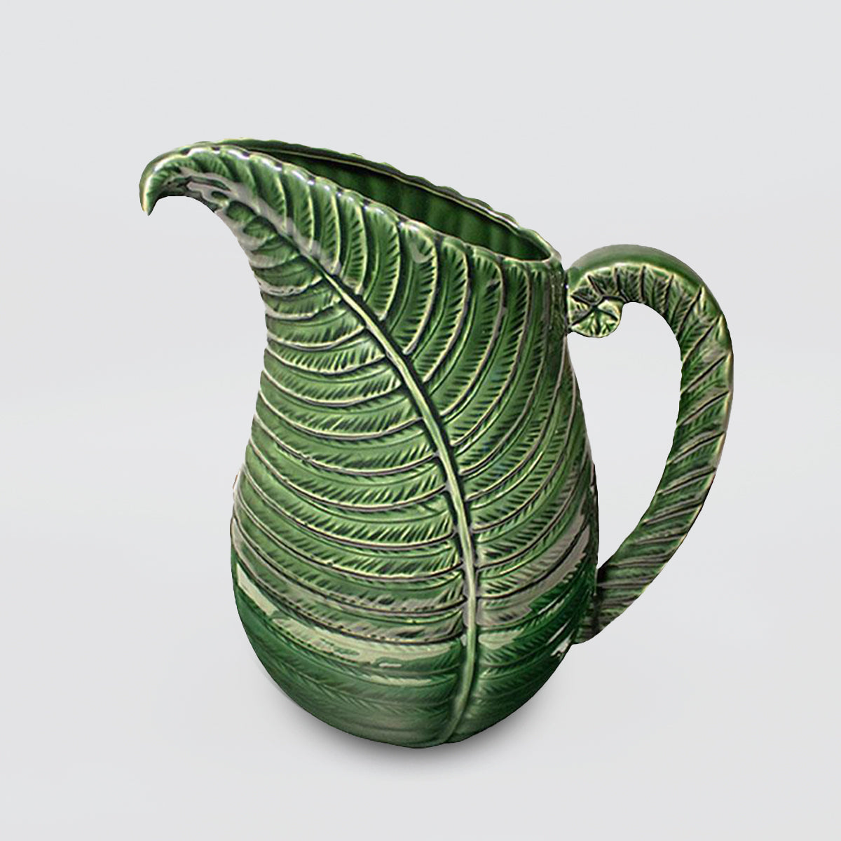 Green Ceramic Fern Jugs