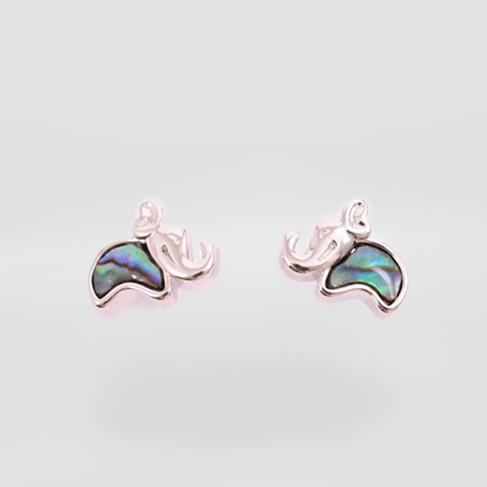 Paua Elephant Stud Earrings