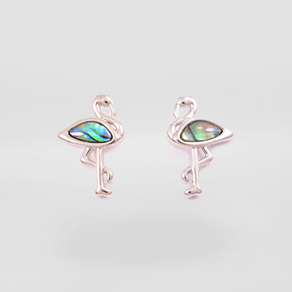 Paua Flamingo Stud Earrings