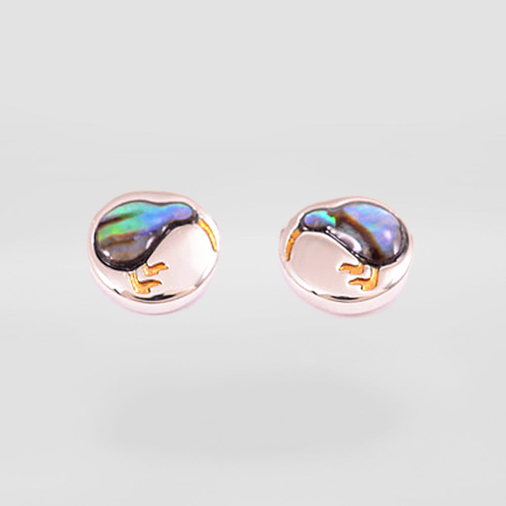 Paua Kiwi Stud Earrings