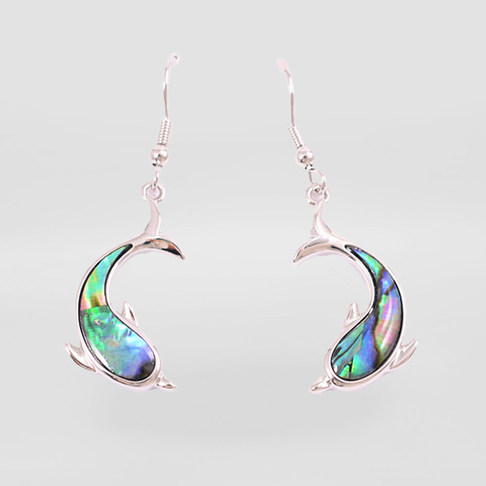 Paua 'Jumping Dolphins' Earrings