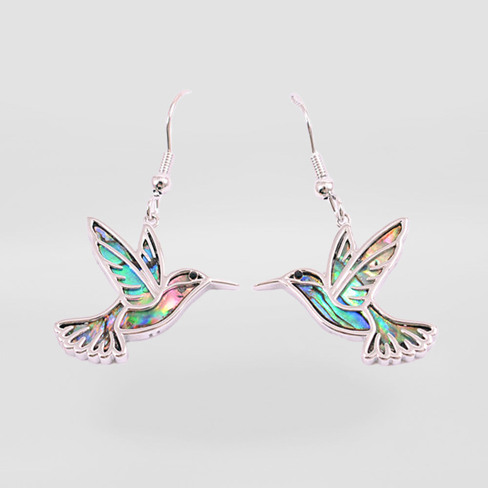 Paua Hummingbird Earrings