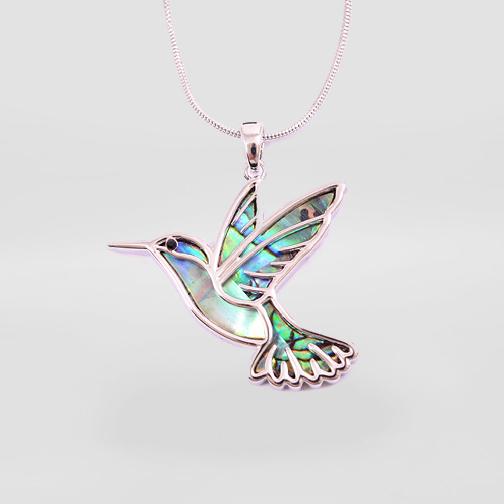 Paua Hummingbird Pendant