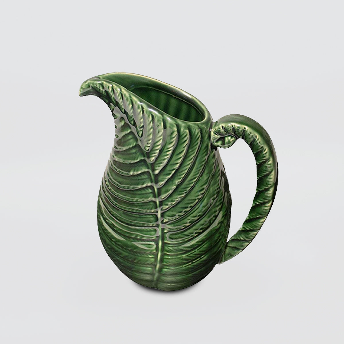 Green Ceramic Fern Jugs